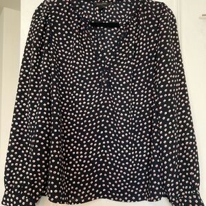 Banana Republic Black and White Polka Dot Blouse